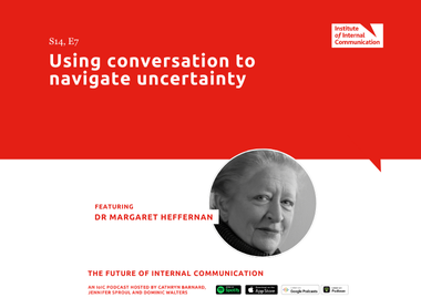 Podcast episode featuring Dr Margaret Heffernan on using conversation to navigate uncertainty. From IoIC’s “The Future of Internal Communication.”
